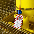 Miniatyrbild 5 av 5: Lockout Tagout-taggar, 7,6 x 14,6 cm, 40 \"Fara - Får Ej Användas\"-taggar med 40 buntband, riv- och vattenresistenta taggar