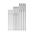 12 Pieces Blunt Needles, Large Eye Needles, Steel Knitting Needles, Sewing Tools with Clear Bottle, 3 Sizes