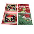 Miniatyrbilde 7 av 8: Juleputetrekk i grønt tegneseriefigur linmaterial glidelåslukking juledekorasjoner for innendørs utendørs 4 kombinasjonspakke A01 04
