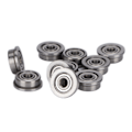 Miniatyrbillede 2 af 8: 10 stk. flanget kuglelejer grå holdbare miniature metal dobbelt afskærmede kromstål lejer til 3D-printer