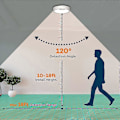Miniatyrbilde 4 av 5: LED Taklampe med Bevegelsessensor Innendørs, Batteridrevet Sensor Taklampe, Flush Nattlys for Toalett Bodskap Trapper Garasje Korridor -JRCN