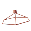 Miniatyrbild 1 av 5: 3D Geometrisk Ljushållare Metalltrådsram Avsmalnande Ljusstake Roséguldfärgad