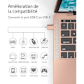 Miniatyrbild 2 av 5: USB C till USB adapterpaket, 2 USB C hane till USB 3 hona adaptrar, kompatibel med Macbook Pro/air iPad Mini