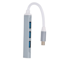 Miniatyrbild 7 av 8: USB C Hub 4 i 1 höghastighets lätt bärbar USB dockningsstation för tangentbordsskrivare Mobiltelefon TabletGrå