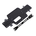Miniatyrbillede 2 af 8: Glasfiber hovedchassis RC bilundervognssæt til WL 1/28 K969 K989 P929Sort