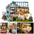 Miniatyrbild 5 av 8: DIY Miniatyrdocka i trä, montering av dockhus för presentkollektion Heminredningsartiklar