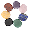 Miniatyrbillede 4 af 8: 7 stk Naturlig Tynd Krystal Healing Stone Uregelmæssig Seven Chakra Energy Slice