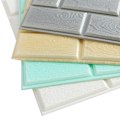 Pikkukuva 5 / 5: 10 x PE-vaahto 3D tiiliseinä tarra itseliimautuva DIY paneelit vedenpitävä valkoinen