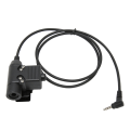 Miniatyrbillede 2 af 8: PPT Push to Talk Adapter 3,5 mm 1 Pin Back Clip 2-vejs Radio Adapter til Retevis RT40 RB15 RB615