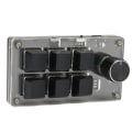 Miniatyrbild 7 av 8: Mekanisk spelknappsats 6 tangenter 1 knopp Liten USB trådlös Dual Mode OSU-tangentbord Gör-det-själv programmerbart tangentbord