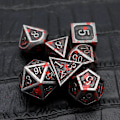 Pikkukuva 4 / 4: Veritahrainen metallinen DND-nopan setti, veritahraiset D&D polyhedraaliset RPG-nopat (antiikki rauta punainen)