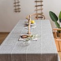 Miniatyrbild 5 av 5: Optimerad titel: Massivt broderad bomullslinneduk för rektangulära bord (135x135 cm, grå)