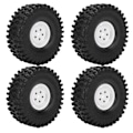 Pikkukuva 4 / 8: 4 kpl 1,9 tuuman pyörän vanteen kumirengas RC-lisävaruste sopii Axial 1/10 RC-ryömintään 120 mm Blanc