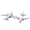 Miniatyrbild 7 av 8: 2 st flygplansmodell simuleringslegering modell leksaksset bärbar dra tillbaka flygplansmodell leksaksdekoration