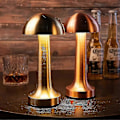 Miniatyrbilde 3 av 5: LED Bordlampe Berøringssensor Oppladbar Skrivebordslampe Soverom Restaurant Bar Dekor - JRCN Dumbbell Gull
