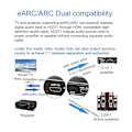 Miniatyrbillede 4 af 5: Earc Audio Extractor 192khz Dac Konverter Dts-ac3 Lpcm Hdmi-kompatibel-arc- Earc-G AU Stik