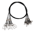 Miniatyrbillede 8 af 8: Fiskewire Line Leash Anti Bite Stål Fiskewire Stål Wire Leader med Rullende Svirvelsort