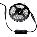 Miniatyrbillede 2 af 5: DC 12V afbryderkabel til LED-strip og andre DC-enheder - 2 stk., sort