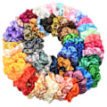 Miniatyrbild 1 av 7: 20 st hårscrunchies set elastiska satin färgglada rep hårtillbehör för kvinnor flicka