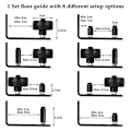 Miniatyrbillede 3 af 5: 2025 Egnet 8 i 1 Gulvguide Justerbar Skydedørs Gulvguide Væg/Bund Dørguide Skydedørsguide Kit