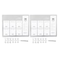 Miniatyrbillede 1 af 8: 2 STK Akryl Nail Art Display Board 6 Farvet Nail Tip Prøve Display Stand Holder til Nail Art Design