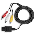 Miniatyrbilde 4 av 8: Standard AV-kabel 5,9 fot lengde 3 farger hannstål kobber fleksibel lyd- og videokabel for N64 NGC