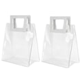 Miniatyrbild 3 av 8: 2st påsar Transparent presentpåse Robust bottenhandväska för födelsedag Julklappsförpackning (S)