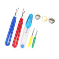 Miniatyrbilde 6 av 8: Sysett med fingerbeskyttelse, saks og trådkutter for DIY-broderi, strikking og quilting