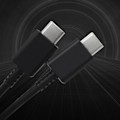 Miniatyrbild 5 av 8: Typ C till Typ C-kabel PD Snabbladdning Flexibel typ C-datasladd för Android för Note 10-telefon 3,3 fot Svart