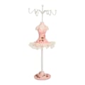 Miniatyrbilde 1 av 8: Øredobber Halskjede Prinsessekjole Stativ Display Resin Menneskelig Modell Smykkearrangør Rosa
