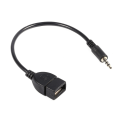 Pikkukuva 5 / 8: Muuntimen sovitinkaapeli 3,5 mm uros Audio AUX -liitäntä USB 2.0 Type A -naarasliittimeen OTG