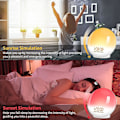 Miniatyrbillede 5 af 5: Lys morgen sengelampe med LED lys vækkeur, 20 lysstyrkeniveauer, daggry og skumringssimulator, 2 vækkeure og 7 naturlige lyde