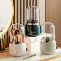 Miniatyrbillede 2 af 5: Bærbar 360 roterende makeup-arrangør kosmetisk holder lysegrøn