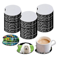 Miniatyrbillede 2 af 5: 48 stk. 7 cm cirkulære blanke sublimerings bil coasters
