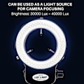 Miniatyrbilde 4 av 5: 144 LED miniscope ringlys 0 - 100% justerbar lampe kompatibel med miniscope ringlys