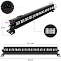 Miniatyrbillede 3 af 5: Bærbar scenelys: 36W LED UV-lysrør med fjernbetjening, DMX512 sortlys til fest, pub, bar EU-stik