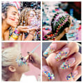 Miniatyrbillede 6 af 8: Glitterpulver Flashpulver Paljetter Neglekunst Makeup Glitter Neglepulver Dekoration