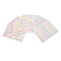 Miniatyrbild 5 av 8: 6 ark Star Heart Nail Stickers Självhäftande Mix Färg Olika mönster Manikyrdekaler