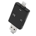 Miniatyrbillede 4 af 8: 3-i-1 hukommelseskortlæser, bærbar USB 1.1/2.0, antimagnetisk, stødsikker, slidstærk til iOS-telefon