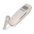Miniatyrbillede 4 af 8: Ledning telefon genopkald LCD-skærm Valgbar ringetone Kompakt kablet fastnet til hjemmekontor Hotel Hvid