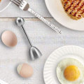 Miniatyrbilde 2 av 5: Eggåpner og skjesett i rustfritt stål - Kjøkkenredskaper for enkel åpning og servering av egg