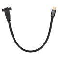Pikkukuva 1 / 8: Mini DisplayPort -kaapeli Pieni kannettava 4K MiniDP naaras-uros testijatkokaapeli tietokoneelle, jossa on kiinnitysruuvinreiät