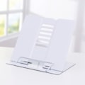 Miniatyrbillede 1 af 5: Justerbar foldbar metalbogholder og kogebogsstativ - hvid