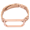 Miniatyrbillede 1 af 8: Smartwatch-armbånd i rustfrit stål med dobbelt låsespænde til Mi Band 6 - rosaguld