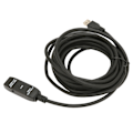 Miniatyrbillede 3 af 8: USB 3.0 forlængerkabel sort 16,4 fod 5 Gbit pr. sek. han til hun USB aktiv USB forlængerledning til hub mus tastatur