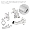 Miniatyrbillede 8 af 8: 4 stk. / sæt aluminiums motor kølevæske slange flange kit passer til Mk4 1.8T 2000-2005 06A121132A