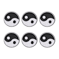 Miniatyrbillede 1 af 8: 6 stk. Yin Yang-patch Tai Chi-mønster DIY-tøjpatches Individualisering Bomulds-syninger Patches til skjortepakke Hat Tegnebog