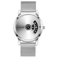 Explosions Creative Pointerless Dial Business Watch Silver Mesh Belt Silver mesh belt Silver dial