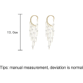 Miniatyrbilde 3 av 5: Gold Tassel Pearl Wrap Clip-on øredobber for kvinner og jenter