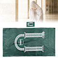 Miniatyrbild 2 av 8: Muslimsk bönematta bärbar regnsäker tyg rektangulär filt för hem vardagsrum grön